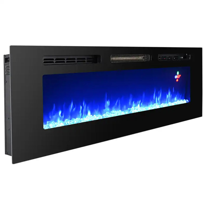 Large decor flame Wall mounted recessed modern electric fireplace
